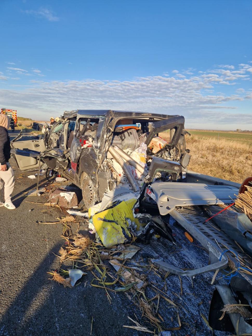 Accident teribil pe A1: un microbuz și un TIR s-au ciocnit. Nouă persoane sunt rănite  1019918