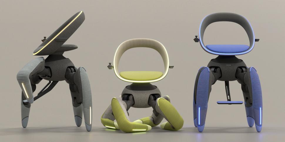 Un gigant auto a prezentat un scaun rulant autonom: Are picioare ca niște tentacule, poate urca scări și se poate așeza pe podea 1019592