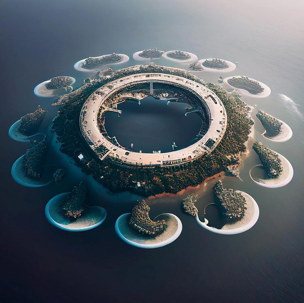 Polimeropolis este un oraș futurist propus ca soluție pentru Marea Insulă de Gunoaie din Pacific: Cum ar arăta „inelele urbane” pe apă 1020530