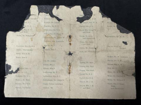 Singura listă de pasageri care a rămas după naufragiul Titanicului va fi scoasă la licitaţie. Cui i-a aparținut și cum a fost găsită 1021086