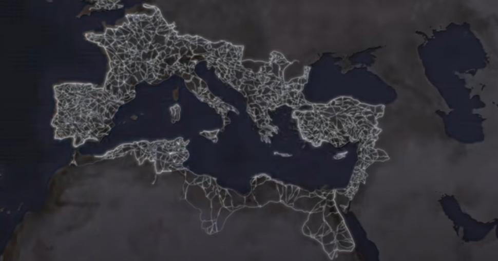 O nouă hartă cu rețeaua de drumuri a Imperiului Roman, ce totaliza 300.000 de kilometri, arată cât de sofisticată era aceasta 1021794