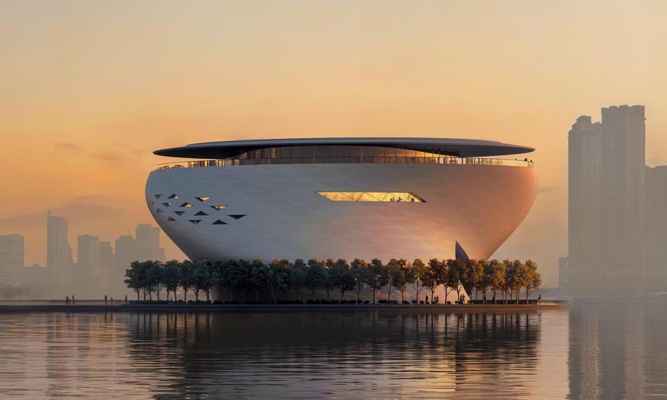 O clădire plutitoare construită în Dubai va fi noul muzeu de artă al orașului. Cum va arăta structura monolitică și când va fi gata 1022477