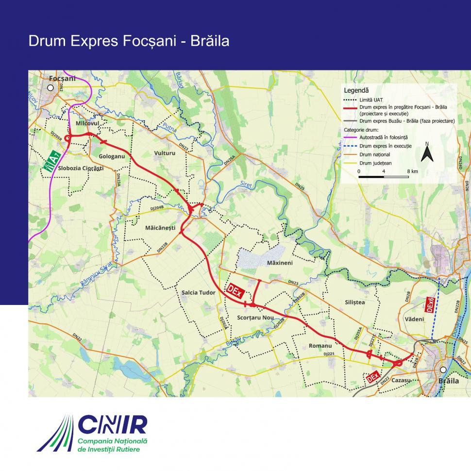 Încep lucrările pentru Drumul Expres Focşani - Brăila. Va avea 57 de poduri și viaducte, iar lungimea lui este de aproape 74 de km  1023477