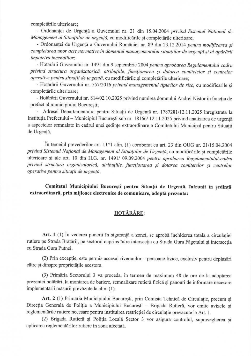 Drum peste conducta de gaze, închis în Sectorul 3. Prefectul Capitalei: „E pericol de explozie. Pe acolo trec autobuze pline cu oameni” 1024373