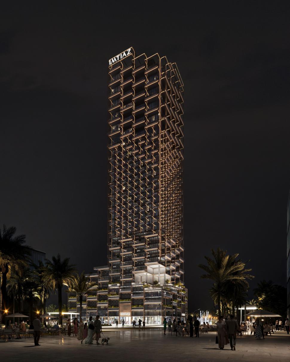Un zgârie-nori „întors pe dos”, cu structură de exoschelet și terase cu piscine, se construiește în Dubai. Cum va arăta Symphony Tower 1025817