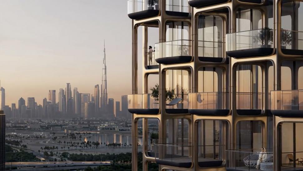 Un zgârie-nori „întors pe dos”, cu structură de exoschelet și terase cu piscine, se construiește în Dubai. Cum va arăta Symphony Tower 1025828