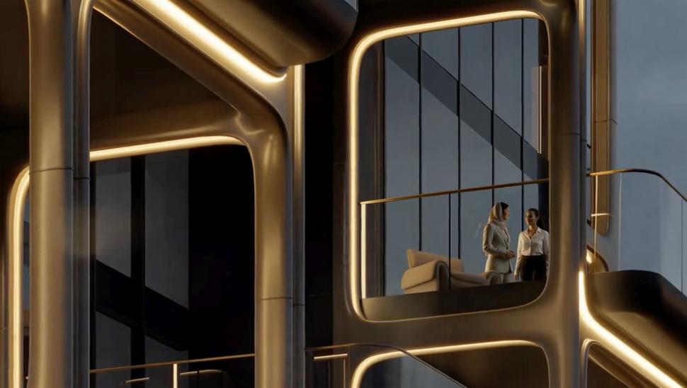 Un zgârie-nori „întors pe dos”, cu structură de exoschelet și terase cu piscine, se construiește în Dubai. Cum va arăta Symphony Tower 1025829