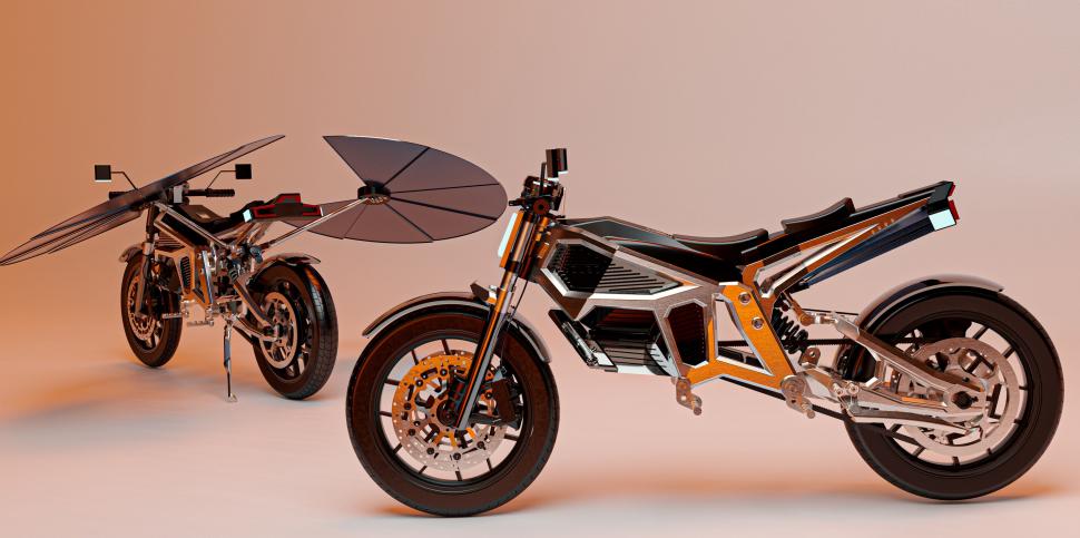 Așa arată prima motocicletă din lume alimentată de soare. Are panouri ca niște aripi: „Își generează propria energie, oriunde” 1025856