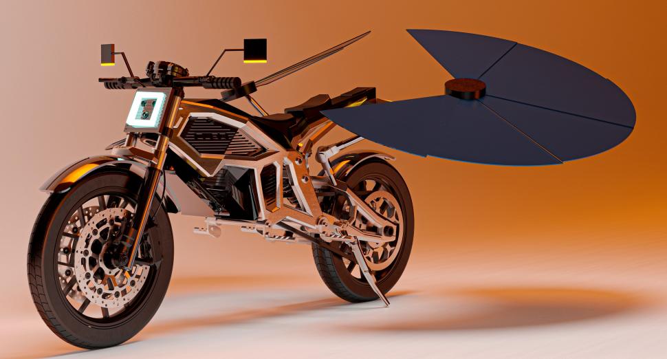 Așa arată prima motocicletă din lume alimentată de soare. Are panouri ca niște aripi: „Își generează propria energie, oriunde” 1025858
