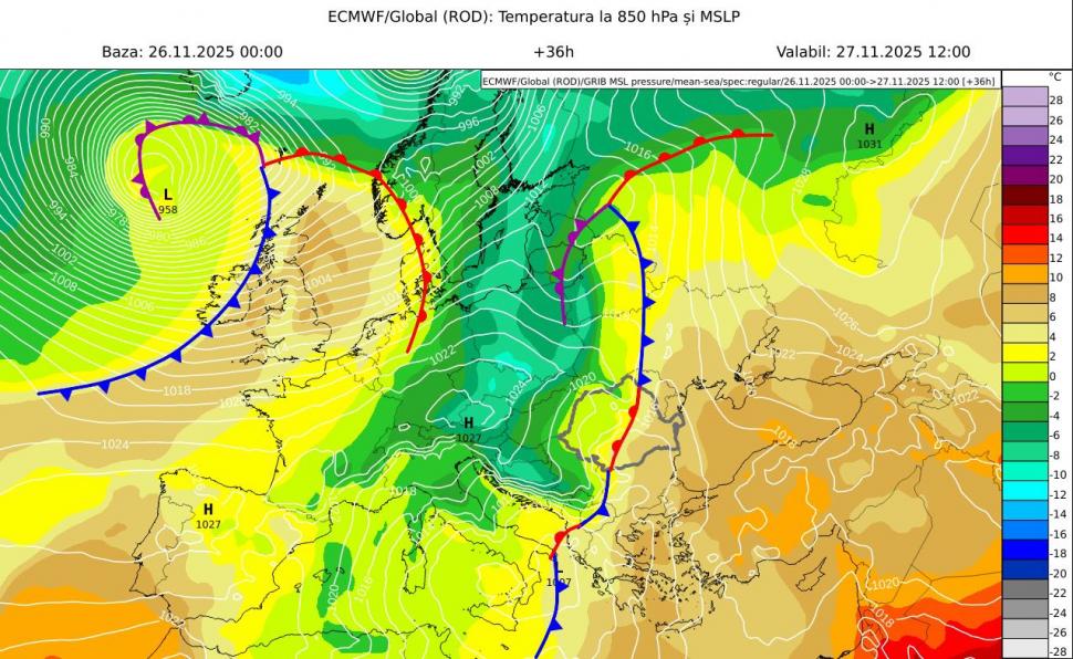 Hărţi cu ciclonul mediteranean "ADEL" care loveşte sudul și estul Europei. ANM: Ploi însemnate și în zona de sud și sud-est a României  1026744