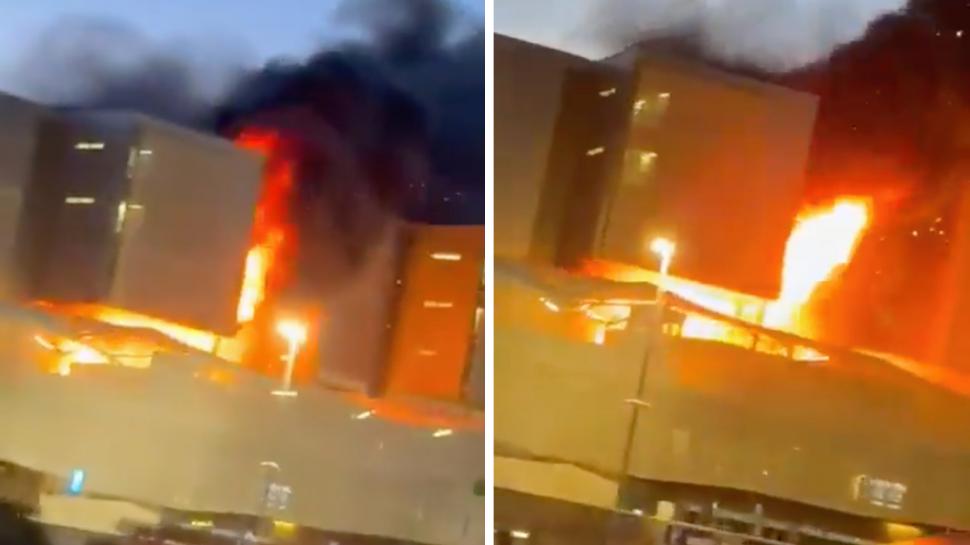 Incendiu uriaș într-un spital din Spania. Focul a izbucnit în afara clădirii dar s-a extins: Mai multe etaje au fost afectate 1026495