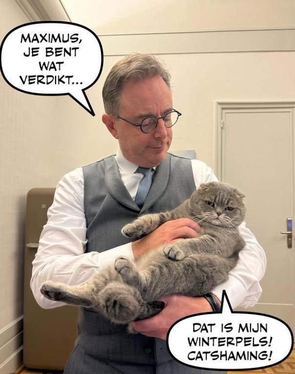 După Larry, a venit rândul lui Maximus. Și premierul belgian are un motan, aproape la fel de popular ca el pe Instagram 1031045