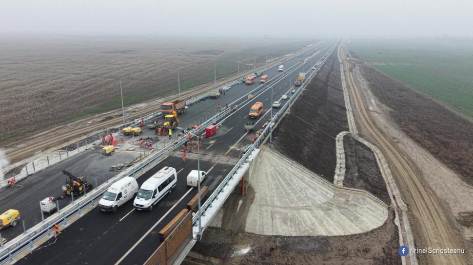 Un nou tronson din Autostrada Moldovei se deschide circulației. Imagini de pe șantier, se fac ultimele lucrări 1031575