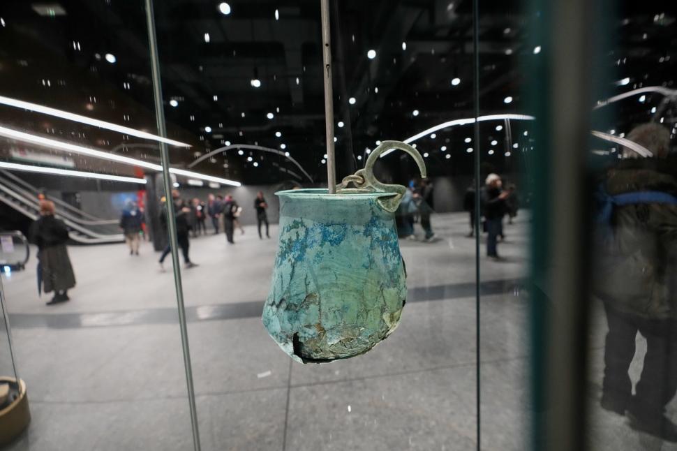 Italienii au expus comori arheologice din Roma antică la staţia de metrou Colosseum, pe care au inaugurat-o în capitală 1031925