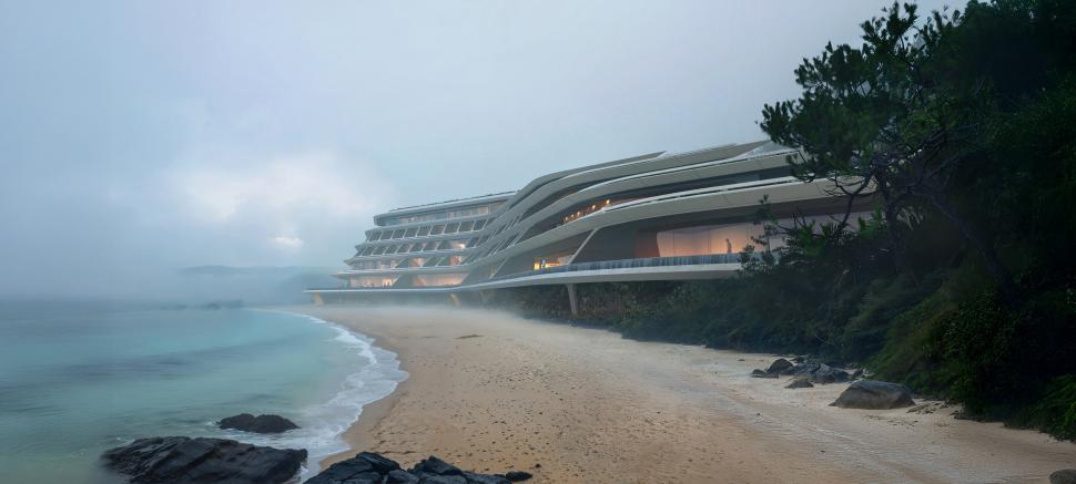 O clădire unică, în zig-zag, apare la malul mării, în locul în care oamenii „uită să moară”. Povestea Vertex 1032699