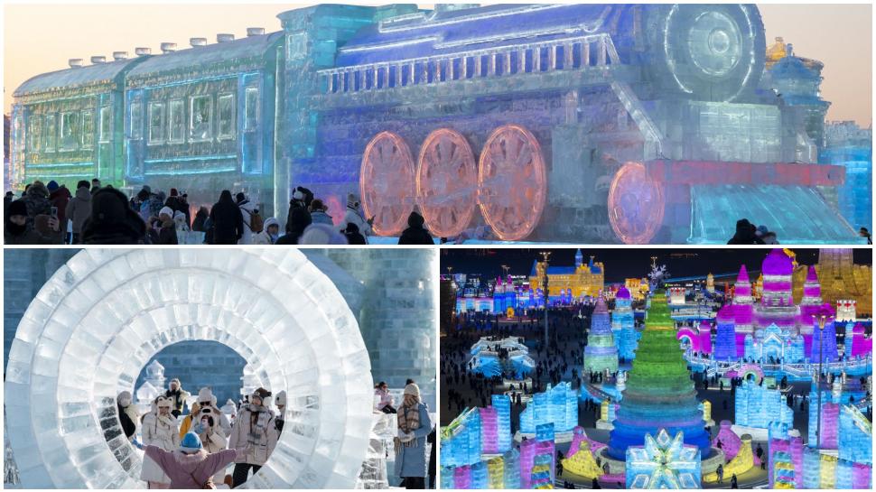 Ceva ciudat și frumos se întâmplă în cel mai mare oraș de gheață din lume. Oameni de pretutindeni merg să vadă spectacolul 1036133