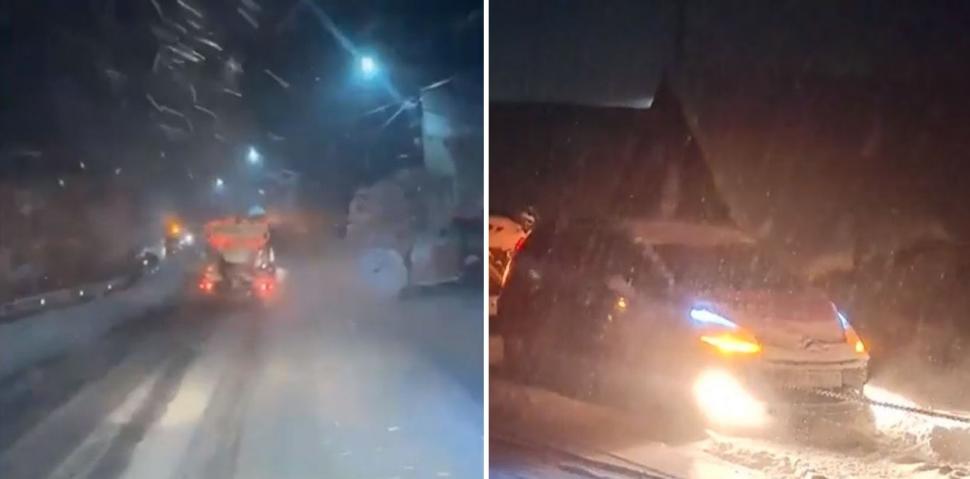 Ninsorile şi viscolul au blocat mai multe drumuri din ţară. Maşini înzăpezite şi restricţii de circulaţie. Ninge şi în București 1036602