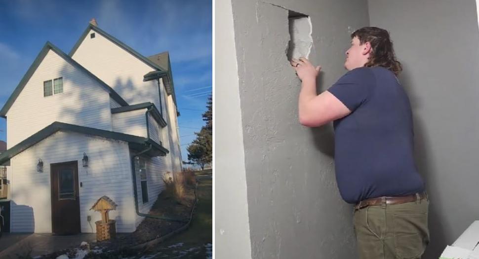 Doi soţi din SUA care şi-au cumpărat o casă veche de peste 100 de ani au descoperit "un secret" în spatele unui perete 1039746