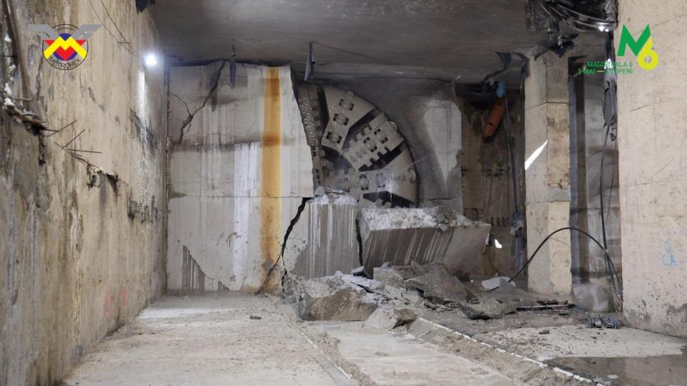 Scutul de forare „Sfânta Maria” a ajuns la stația de metrou Gara Băneasa. Stadiul lucrărilor la Magistrala 6 1039824