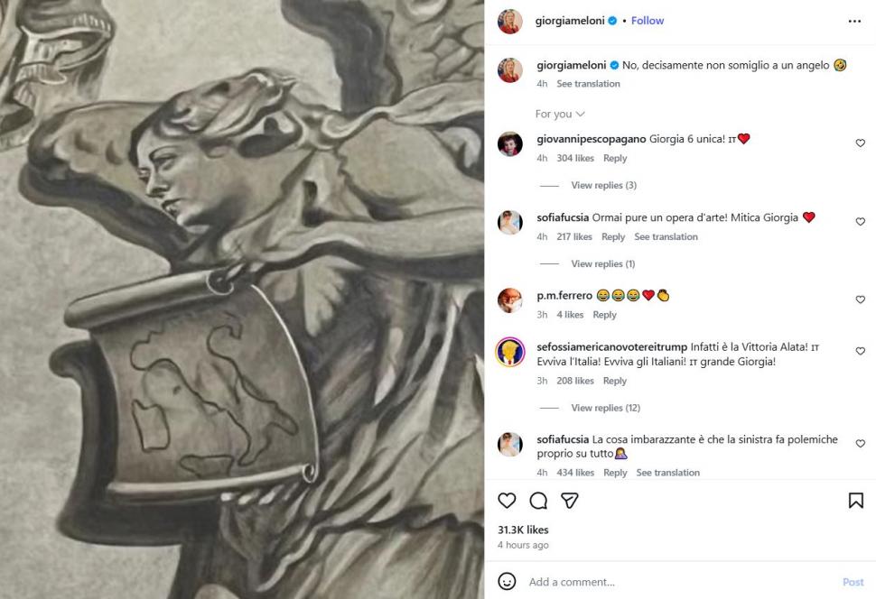 Giorgia Meloni a apărut ca înger într-o frescă restaurată în Italia și a provocat un scandal uriaș. Reacția premierului 1042597