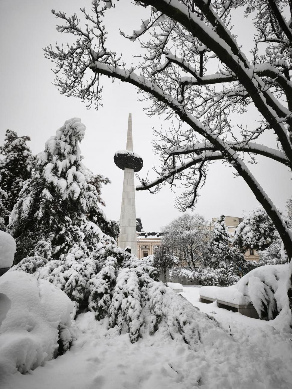 Cum arată Capitala sub jumătate de metru de zăpadă. Nu a mai nins așa mult în București de 18 ani: Copiii se joacă, adulții se plâng 1047186