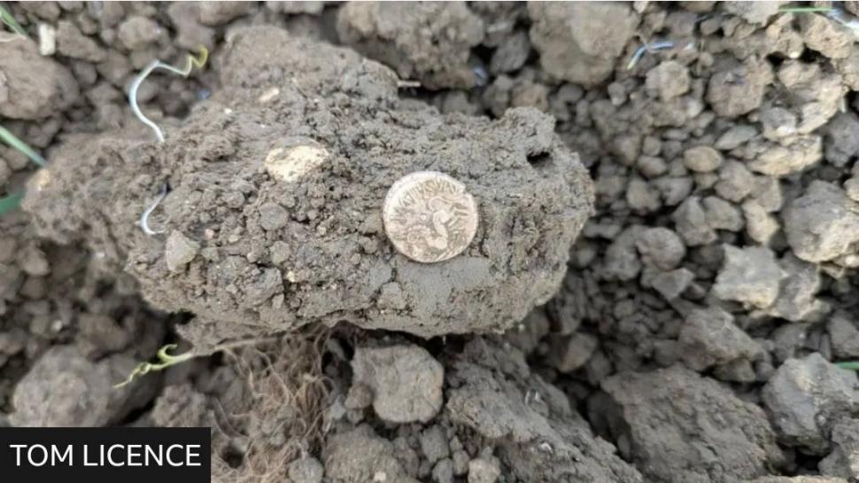 Un tezaur de monede de aur a fost descoperit de un profesor de istorie în timp ce folosea detectorul de metale pe un câmp din Anglia 1047449