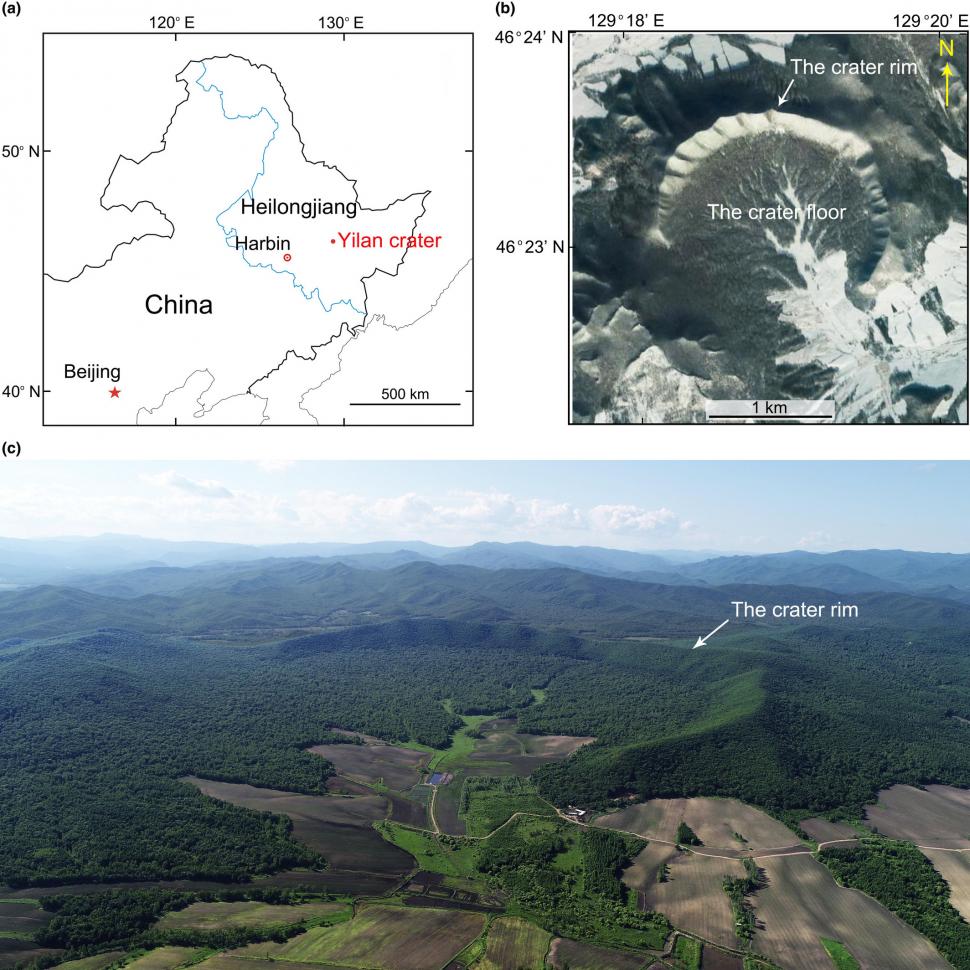 Un satelit a surprins pe Pământ rămășițele celui mai „tânăr” crater de impact din lume. Abia fusese descoperit, într-o pădure din China 1048654