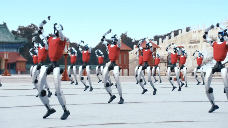 Spectacol cu „armata” de roboți umanoizi Unitree, în fața unui templu UNESCO din China: „S-au rugat” și au dansat în sincron perfect 1048994