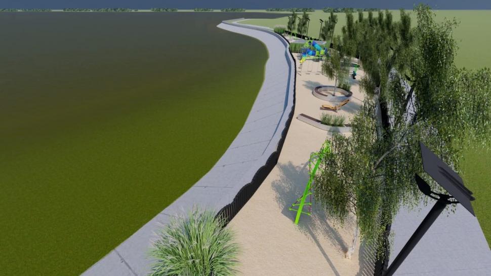 Lucrările la malul sudic al Lacului Morii, reluate după acordul Apelor Române. Imagini cu zona după încheierea amenajărilor 1049753