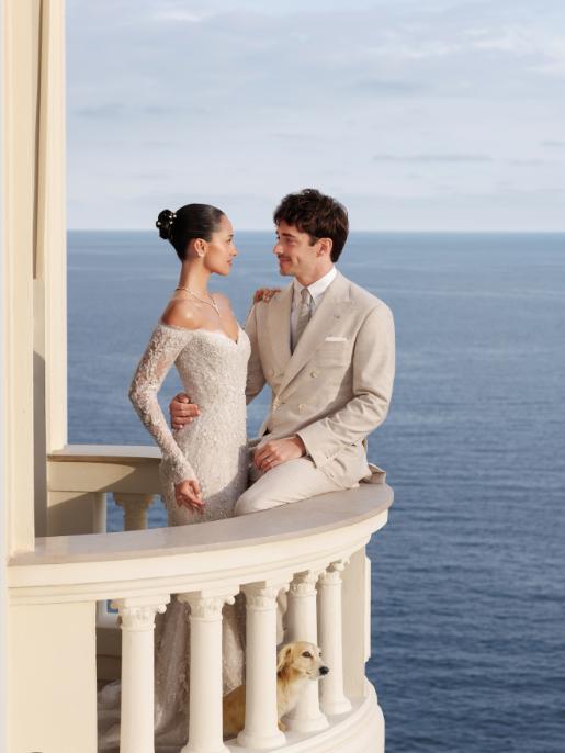 Charles Leclerc s-a căsătorit la Monaco cu Alexandra Saint-Mleux, cu o săptămână înainte de începerea noului sezon de Formula 1 1050458