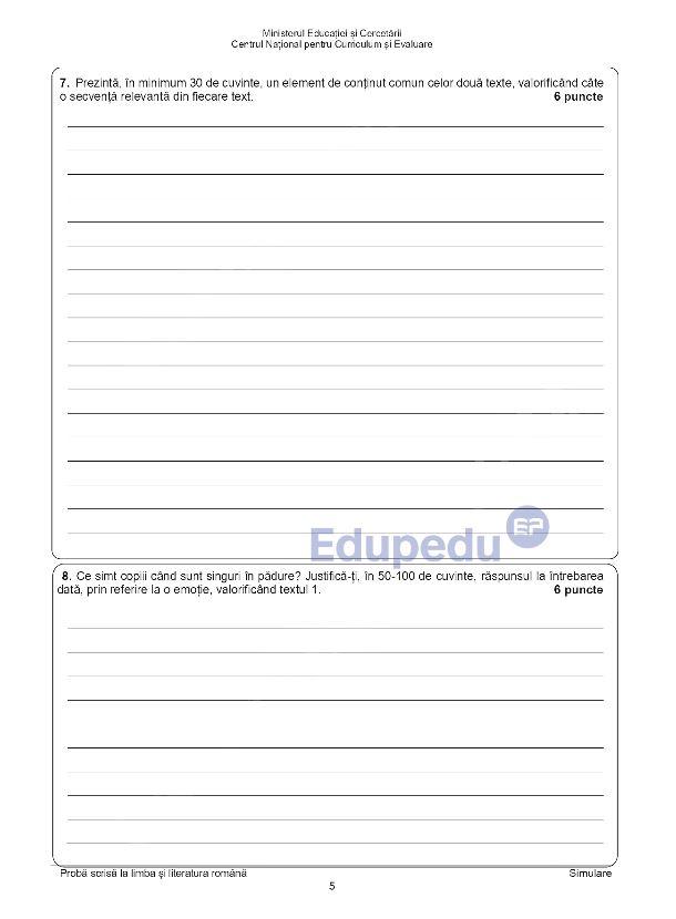 Prima probă din cadrul simulării Evaluării Naționale, boicotată de profesori. Subiectele de la Română primite de elevi 1053826