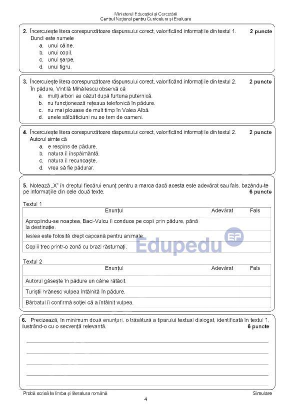 Prima probă din cadrul simulării Evaluării Naționale, boicotată de profesori. Subiectele de la Română primite de elevi 1053827