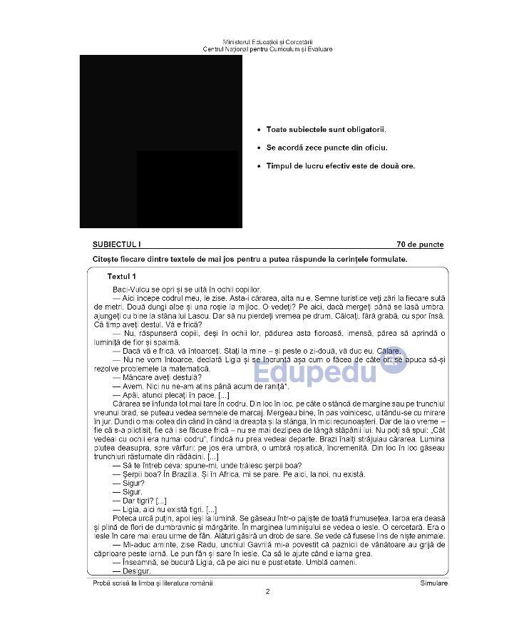Prima probă din cadrul simulării Evaluării Naționale, boicotată de profesori. Subiectele de la Română primite de elevi 1053829