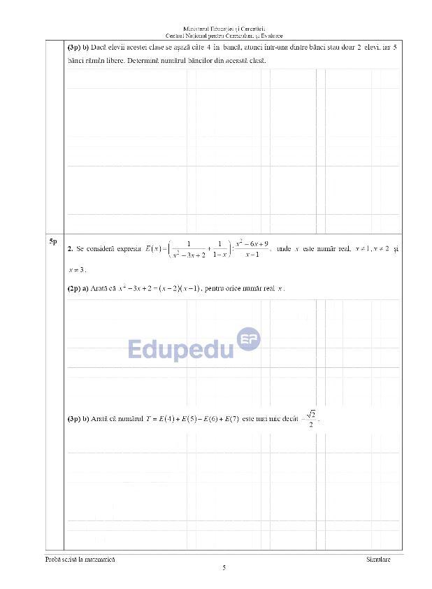 Profesorii şi-au continuat protestul în a doua zi a simulării Evaluării Naționale. Subiectele de la Matematică primite de elevii  1054053