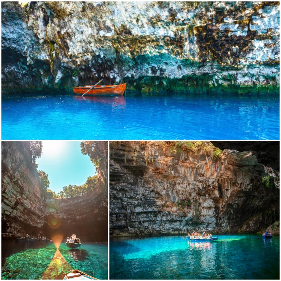 Peștera Melissani, un paradis turcoaz în Kefalonia: Adăposteşte un lac sărat subteran, scăldat de lumină prin tavanul prăbușit 1057776