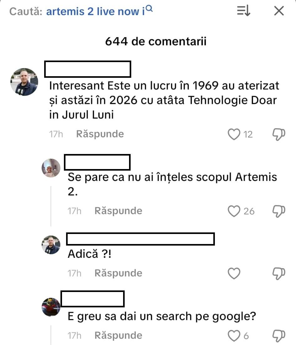 Conspiraționiștii români și negarea Artemis 2. „Și dacă am merge în fiecare zi pe Lună, s-ar găsi unii să spună că nu e adevărat” 1059169
