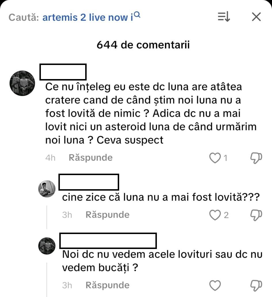Conspiraționiștii români și negarea Artemis 2. „Și dacă am merge în fiecare zi pe Lună, s-ar găsi unii să spună că nu e adevărat” 1059184