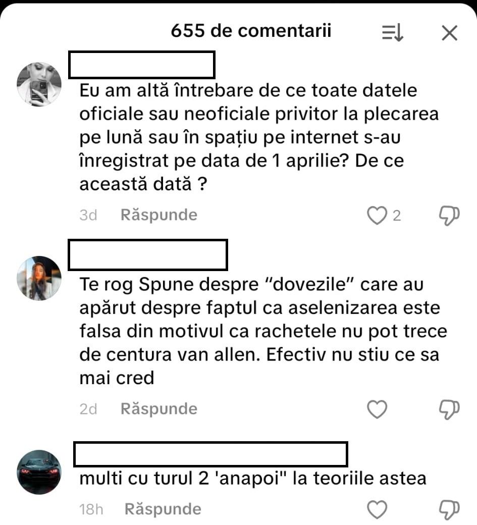 Conspiraționiștii români și negarea Artemis 2. „Și dacă am merge în fiecare zi pe Lună, s-ar găsi unii să spună că nu e adevărat” 1059187