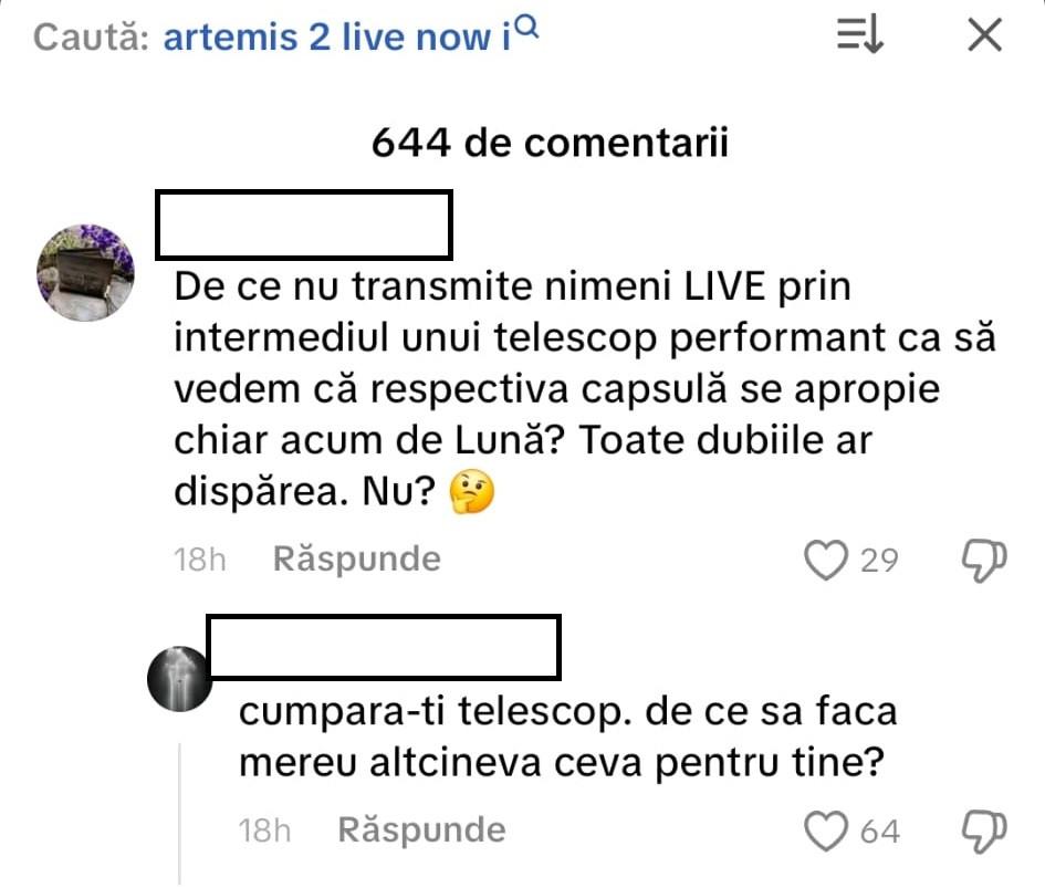 Conspiraționiștii români și negarea Artemis 2. „Și dacă am merge în fiecare zi pe Lună, s-ar găsi unii să spună că nu e adevărat” 1059196