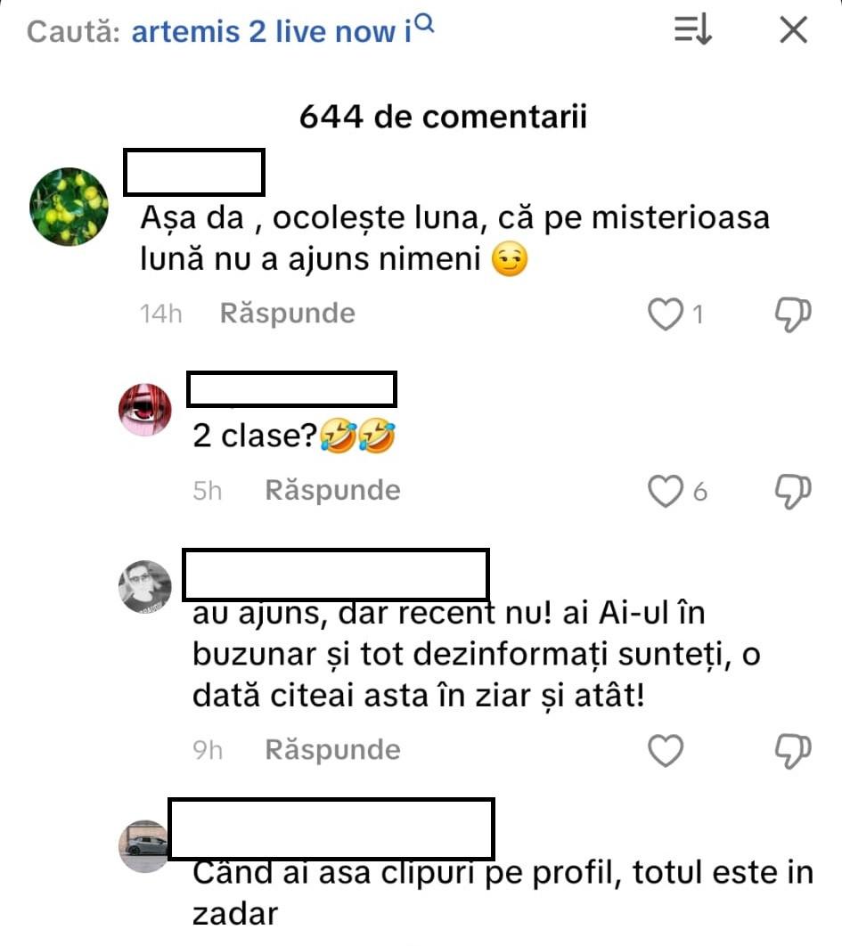 Conspiraționiștii români și negarea Artemis 2. „Și dacă am merge în fiecare zi pe Lună, s-ar găsi unii să spună că nu e adevărat” 1059199
