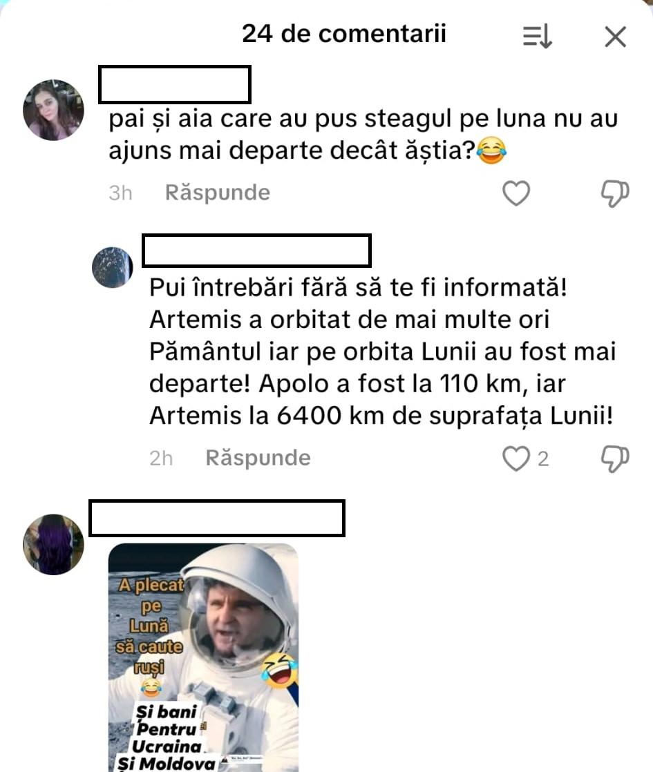 Conspiraționiștii români și negarea Artemis 2. „Și dacă am merge în fiecare zi pe Lună, s-ar găsi unii să spună că nu e adevărat” 1059208