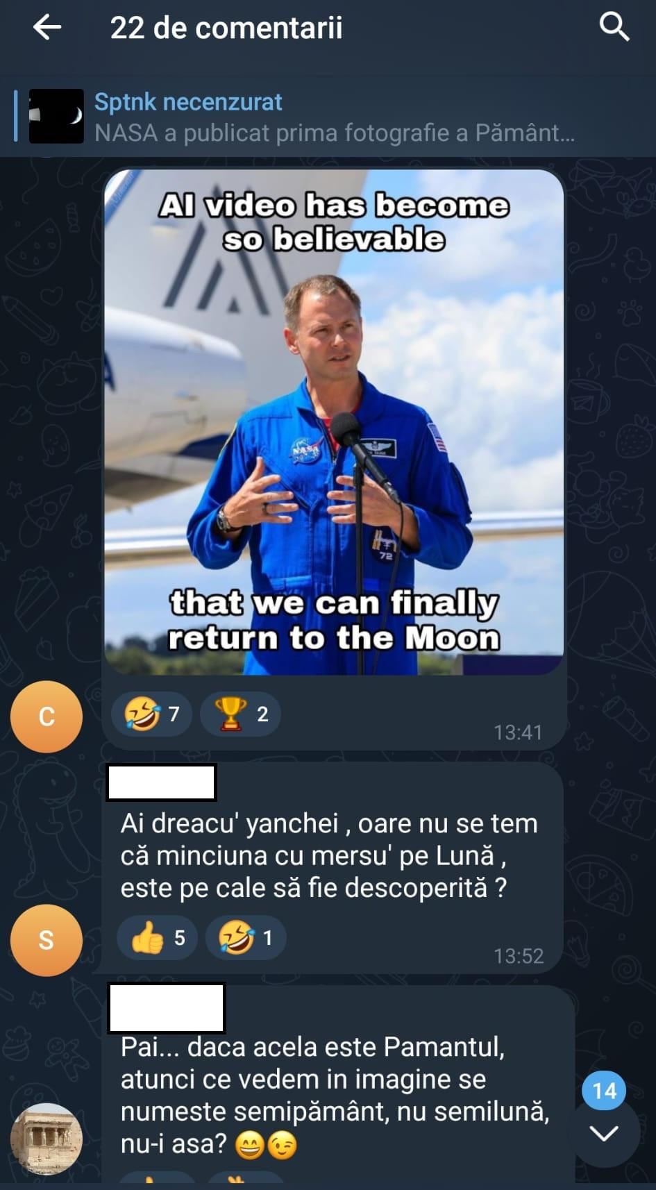 Conspiraționiștii români și negarea Artemis 2. „Și dacă am merge în fiecare zi pe Lună, s-ar găsi unii să spună că nu e adevărat” 1059214