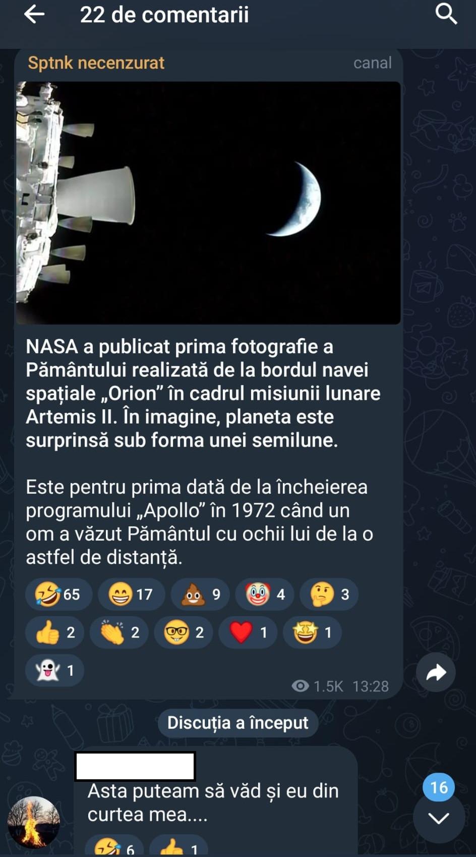 Conspiraționiștii români și negarea Artemis 2. „Și dacă am merge în fiecare zi pe Lună, s-ar găsi unii să spună că nu e adevărat” 1059215