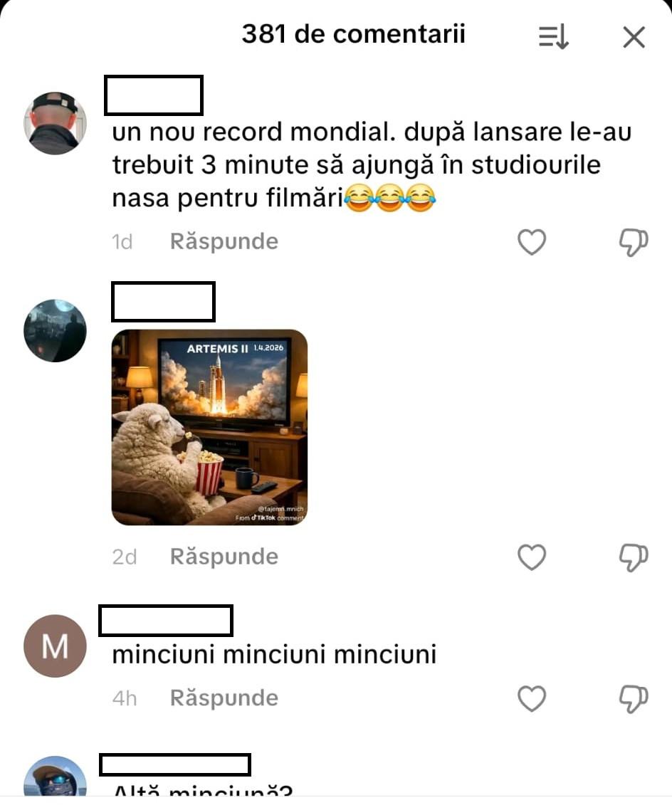 Conspiraționiștii români și negarea Artemis 2. „Și dacă am merge în fiecare zi pe Lună, s-ar găsi unii să spună că nu e adevărat” 1059219