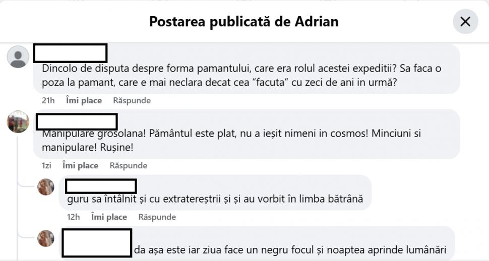 Conspiraționiștii români și negarea Artemis 2. „Și dacă am merge în fiecare zi pe Lună, s-ar găsi unii să spună că nu e adevărat” 1059233