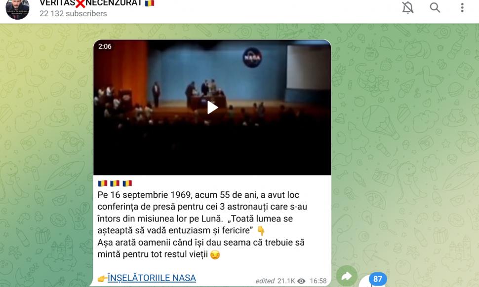 Conspiraționiștii români și negarea Artemis 2. „Și dacă am merge în fiecare zi pe Lună, s-ar găsi unii să spună că nu e adevărat” 1059246