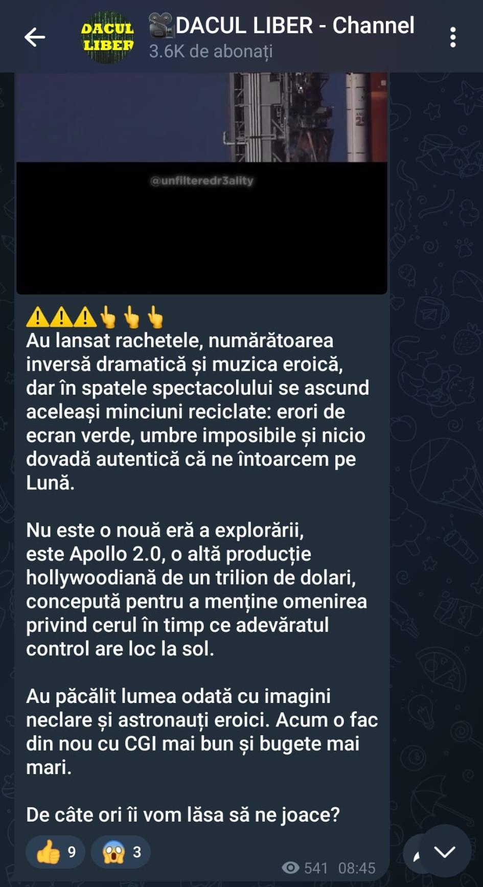 Conspiraționiștii români și negarea Artemis 2. „Și dacă am merge în fiecare zi pe Lună, s-ar găsi unii să spună că nu e adevărat” 1059251