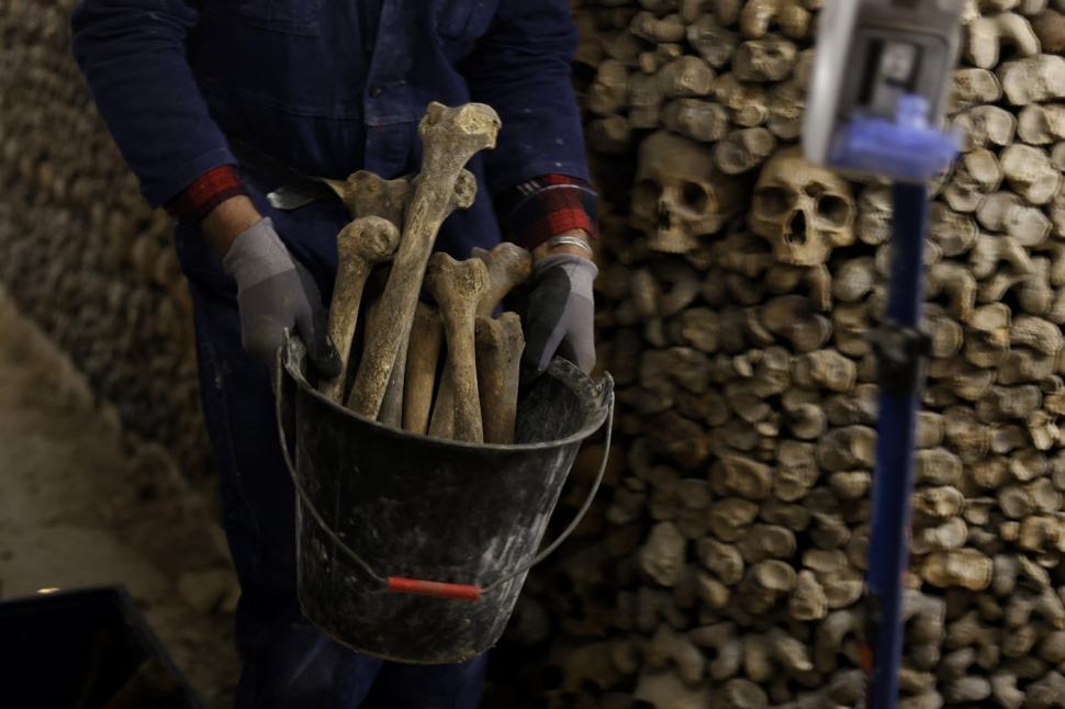 Craniile și oasele a șase milioane de oameni își așteaptă vizitatorii. Au fost redeschise catacombele Parisului 1059615