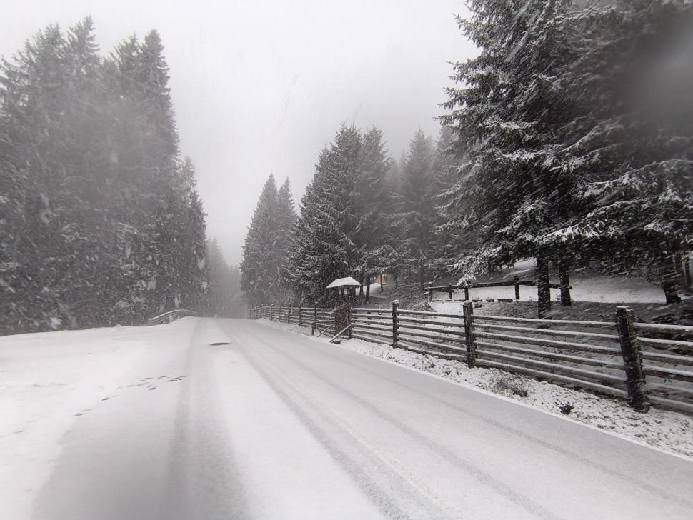 Dimineață cu temperaturi de iarnă și ninsori, înainte de Paște: -6°C la Păltiniș, -5 la Sinaia. Unde au fost -12°C în toiul primăverii 1059658