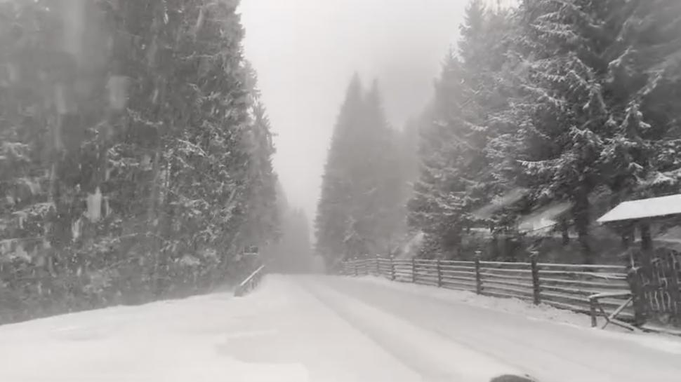 Dimineață cu temperaturi de iarnă și ninsori, înainte de Paște: -6°C la Păltiniș, -5 la Sinaia. Unde au fost -12°C în toiul primăverii 1059661